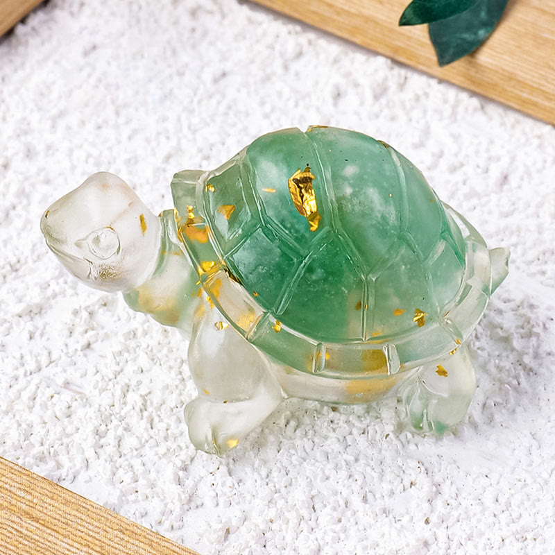 Buddha Stones Various Stone Citrine Green Aventurine Amethyst Mini Turtle Prosperity Home Decoration - Green Aventurine 5*3*2.7cm - image 6