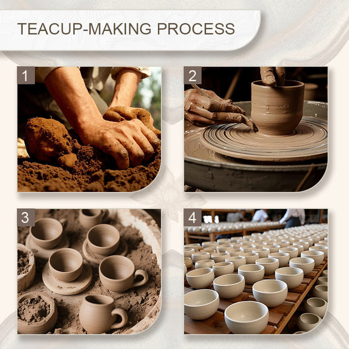 Buddha Stones Handmade Chinese Jianzhan Lotus Flower Pattern Ceramic Teacup Kung Fu Tea Cup 150ml