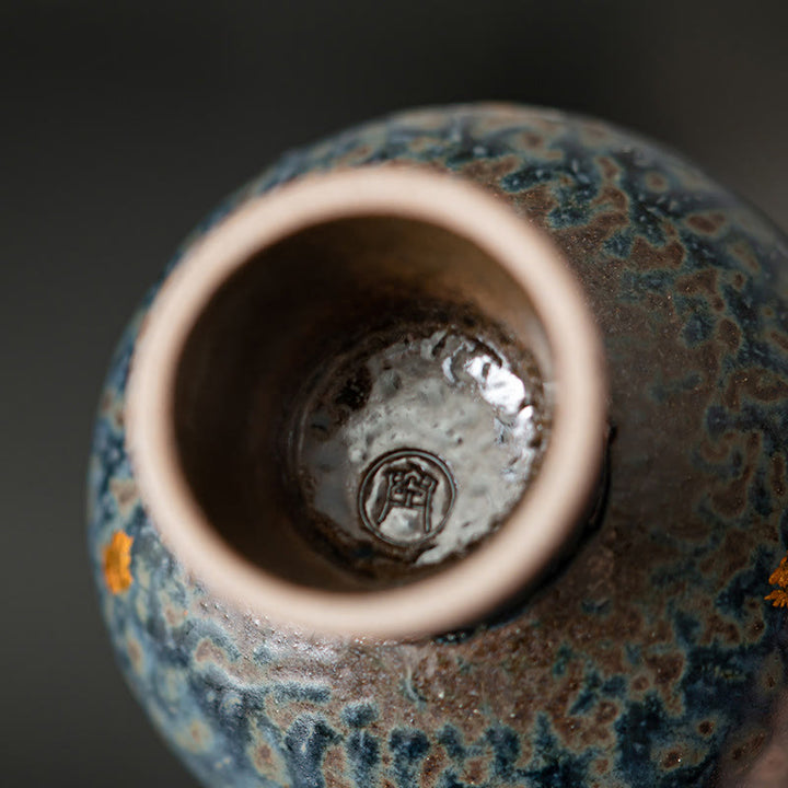Buddha Stones Vintage Auspicious Clouds Goblet Teacup Kung Fu Tea Cup 60ml