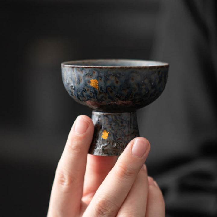 Buddha Stones Vintage Auspicious Clouds Goblet Teacup Kung Fu Tea Cup 60ml