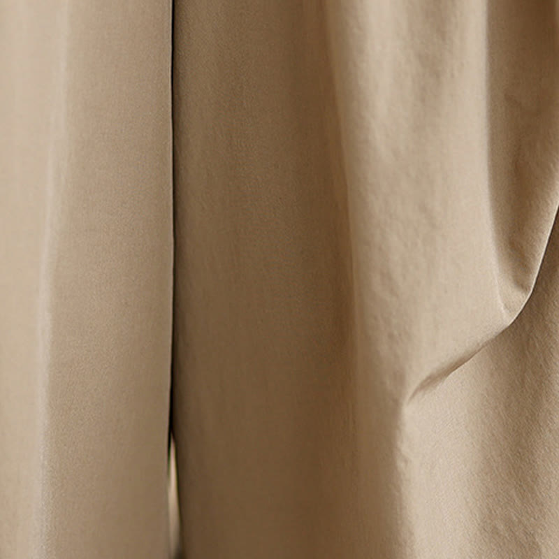 Buddha Stones Summer Irregular Pleating Design Cotton Women's Wide Leg Pants With Pockets - image 6