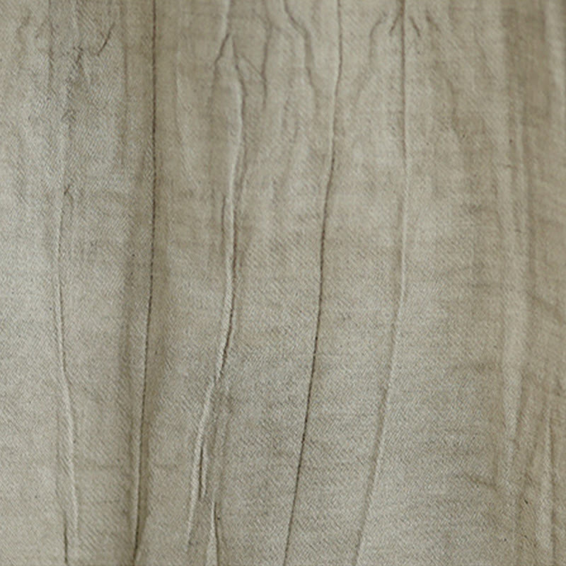 Buddha Stones Summer Wrinkles Simple Design Crew Neck Cotton Linen Women's Sleeveless Vest Waistcoat - image 8