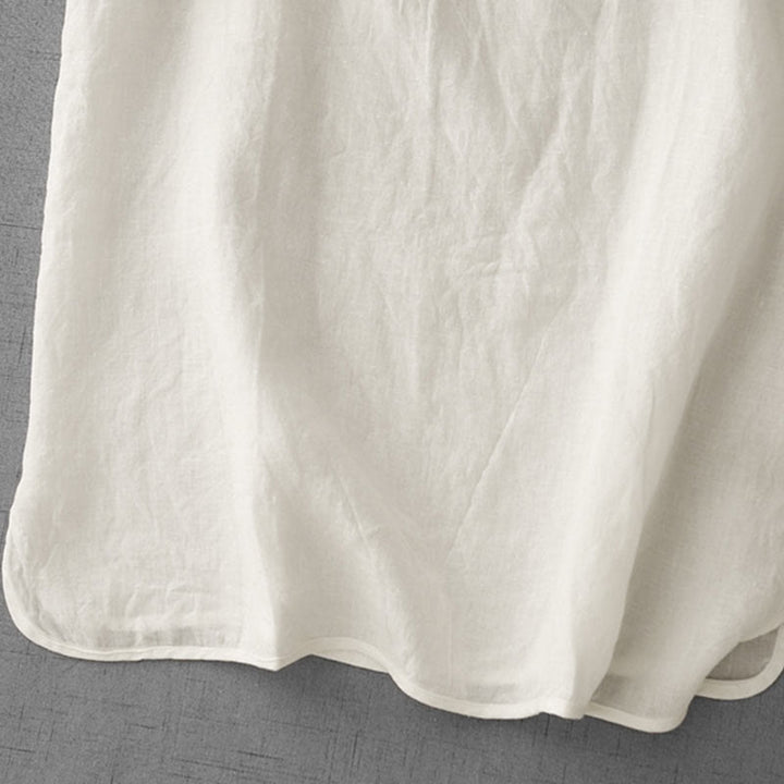 Buddha Stones Summer Plain Adjustable Strap Design Women's Cotton Linen Vest Waistcoat - image 13