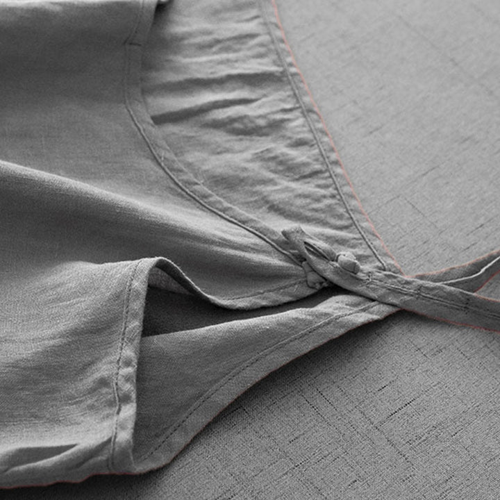 Buddha Stones Summer Plain Adjustable Strap Design Women's Cotton Linen Vest Waistcoat - image 17