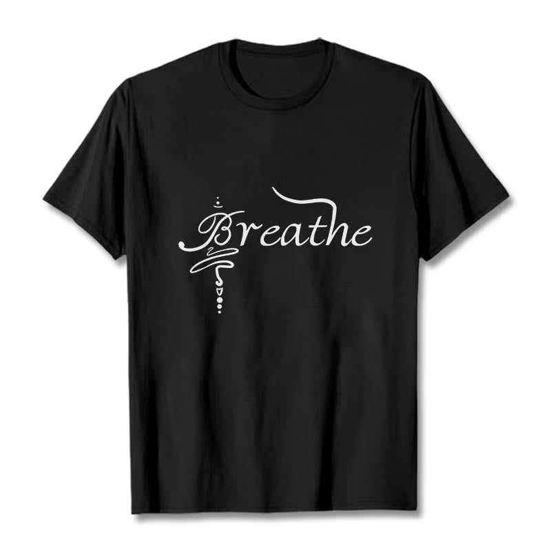 Buddha Stones Breathe Word Tee T-shirt - Black - 2XL - image 1