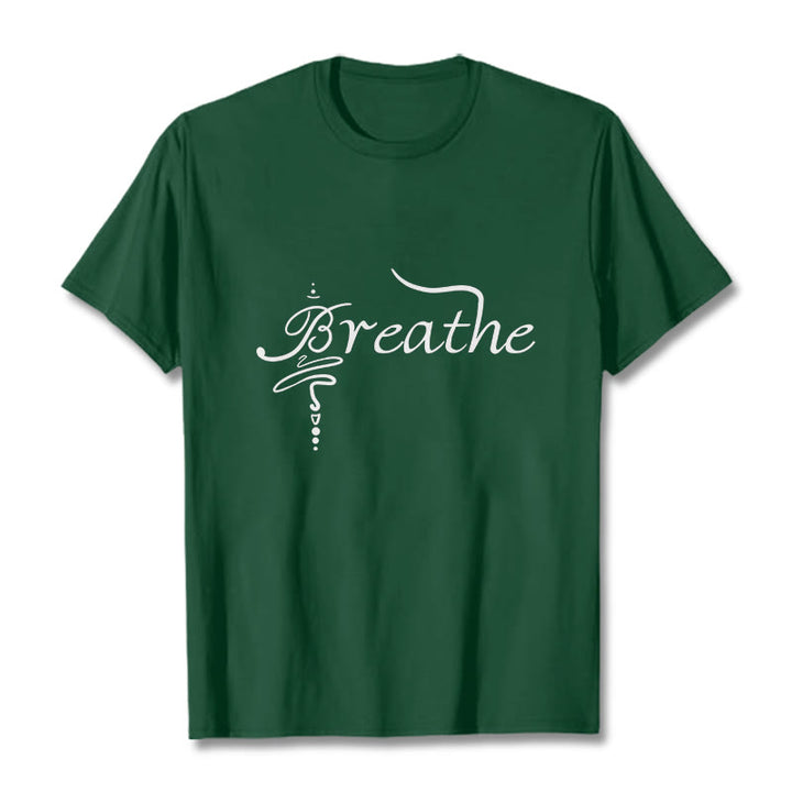Buddha Stones Breathe Word Tee T-shirt - ForestGreen - 2XL - image 11
