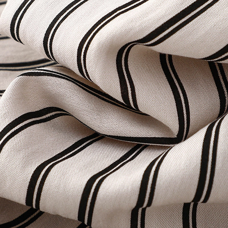 Buddha Stones Casual Acrylic Stripe Lace-up Women's Wide Leg Pants With Pockets - image 12