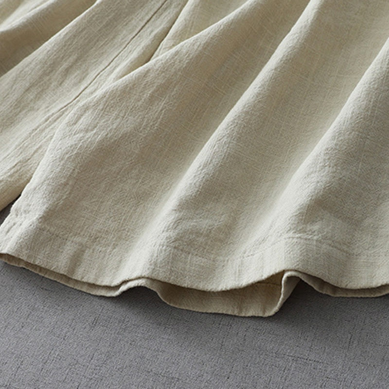 Buddha Stones Casual Plain Loose 7-8 Length Women's Polyester Wide Leg Pants With Pockets - image 9