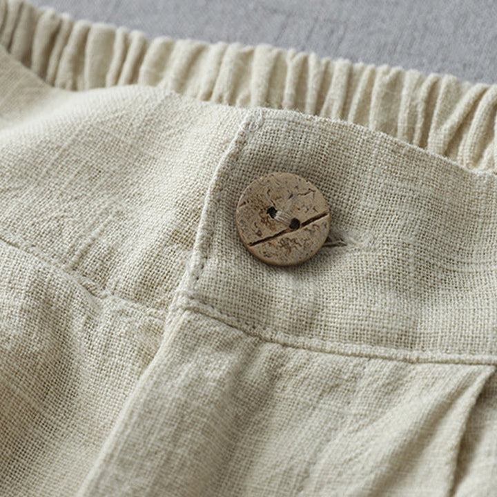 Buddha Stones Casual Plain Loose 7-8 Length Women's Polyester Wide Leg Pants With Pockets - image 5