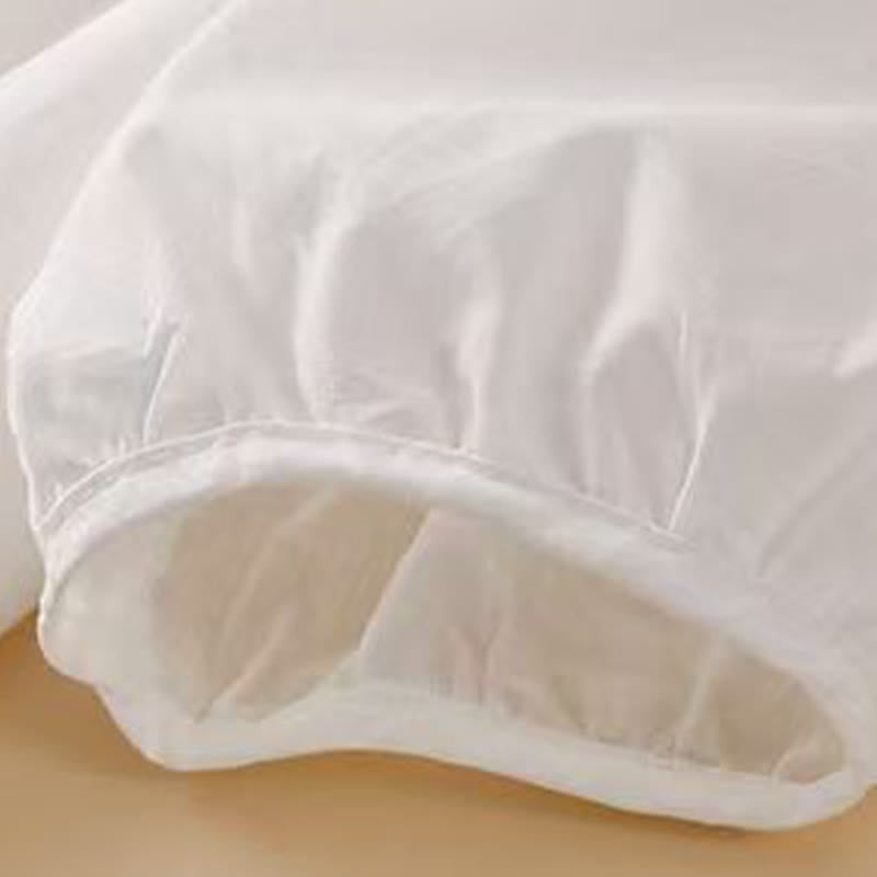 Buddha Stones Casual Women's Embroidered Flower Pattern Crew Neck Design Half Sleeve Cotton Linen Shirt - image 10