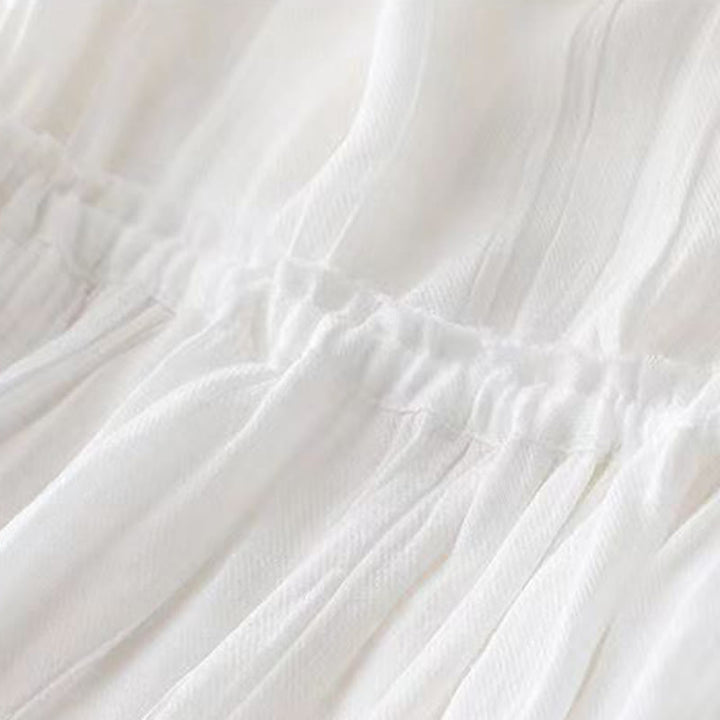 Buddha Stones Casual Plain Handmade Drawstring Waist Midi Dress Acrylic Sleeveless Dress With Pockets - image 12