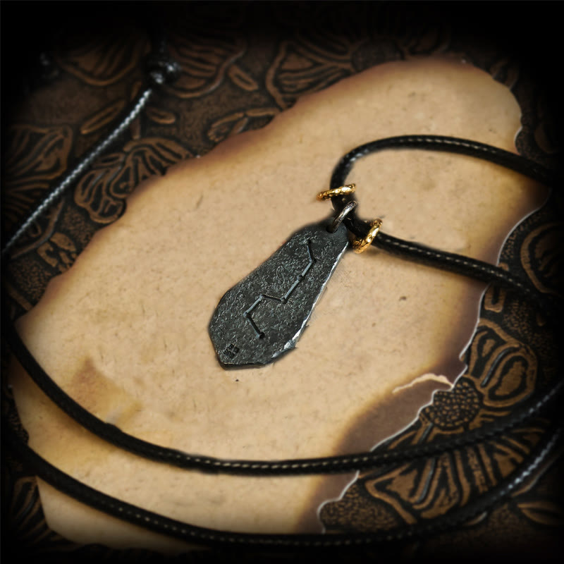 Buddha Stones 999 Sterling Silver 24k Gold Big Dipper Yin Yang Design Harmony Necklace Pendant - image 3