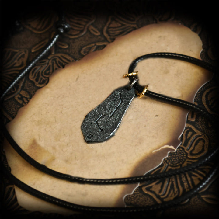 Buddha Stones 999 Sterling Silver 24k Gold Big Dipper Yin Yang Design Harmony Necklace Pendant - image 4