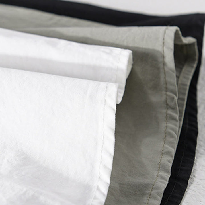 Buddha Stones Spring Daily Line Patchwork Design Lapel Men's Long Sleeve Cotton Linen Shirt With Pockets - image 28