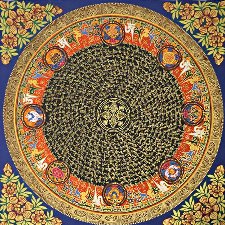 Buddha Stones Tibetan Thangka Painting Om Mani Padme Hum Scripture Handmade Decoration(Random Style) - image 15