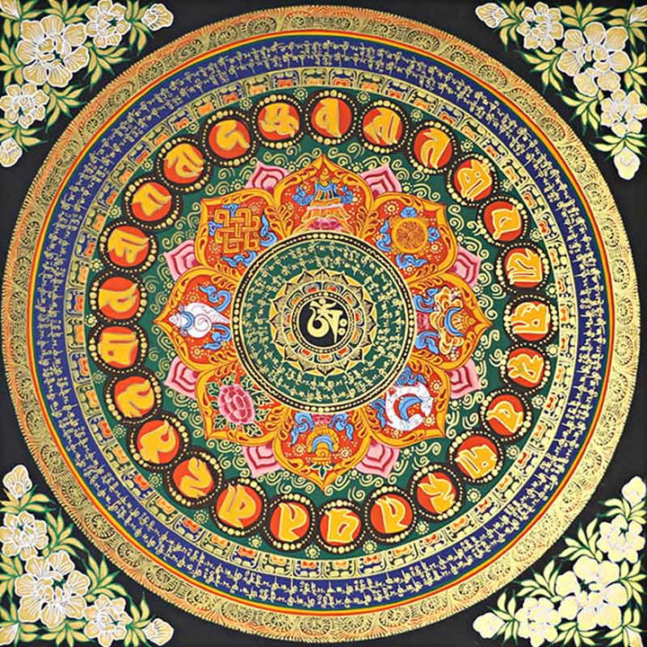Buddha Stones Tibetan Thangka Painting Om Mani Padme Hum Scripture Handmade Decoration(Random Style) - image 16
