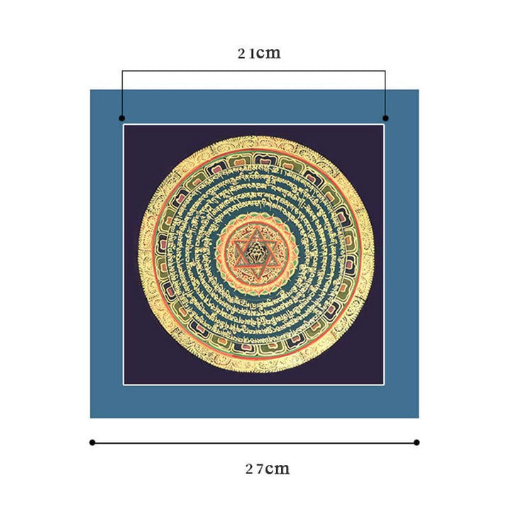 Buddha Stones Tibetan Thangka Painting Six True Words Scripture Handmade Decoration Blind Box(Random Style) - image 12