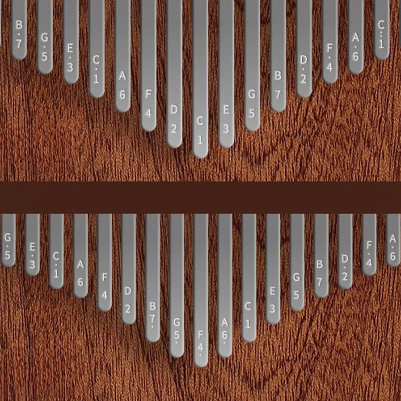 Buddha Stones 21 Keys Kalimba Thumb Piano Yellow Sandalwood Retro Portable Finger Piano