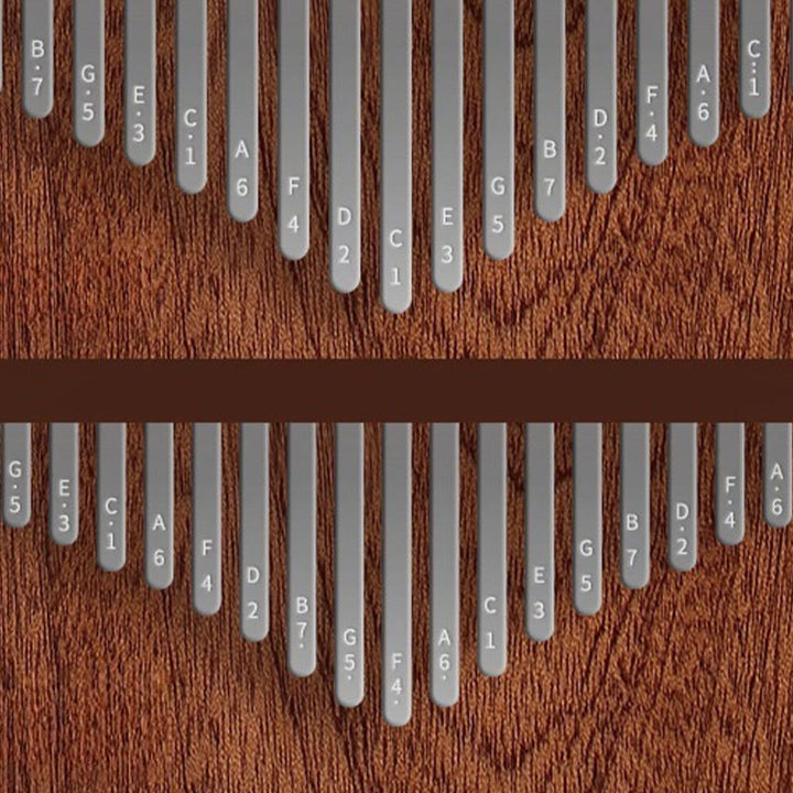 Buddha Stones 21 Keys Kalimba Thumb Piano Yellow Sandalwood Retro Portable Finger Piano