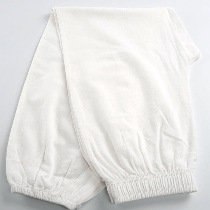 Buddha Stones Summer Solid Color Unisex Elastic Waist Tai Chi Qigong Practice Pants With Pockets - image 9