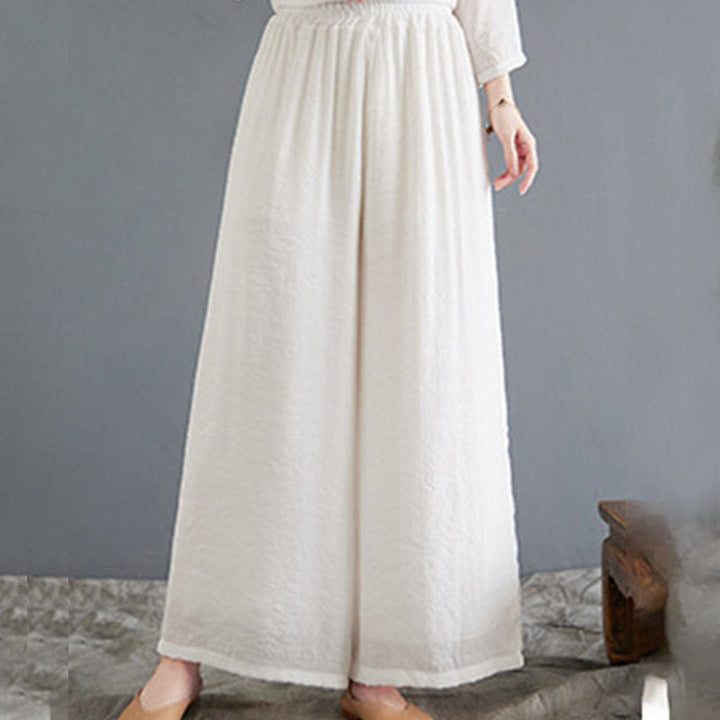 Buddha Stones 2Pcs Beige Chinese Frog-Button Design Long Sleeve Shirt Top Pants Meditation Zen Tai Chi Cotton Linen Clothing Women's Set - image 7