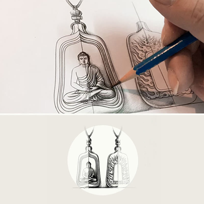 Buddha Stones Tibetan Medicine Buddha Liuli Crystal Compassion Serenity Necklace Pendant - image 14
