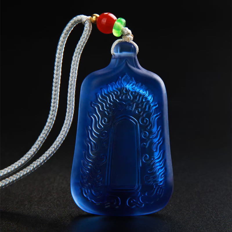 Buddha Stones Tibetan Medicine Buddha Liuli Crystal Compassion Serenity Necklace Pendant - image 5