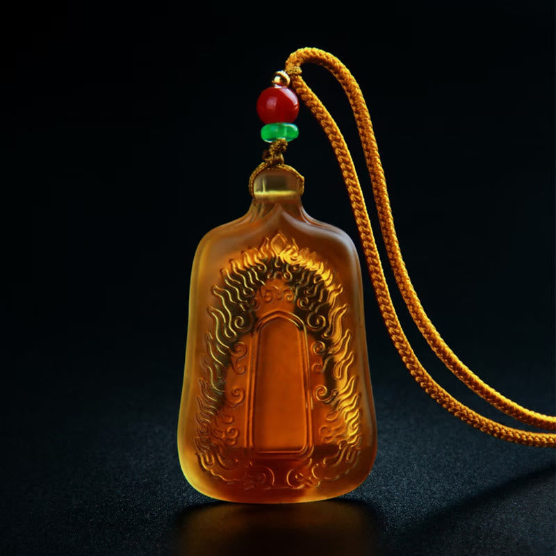Buddha Stones Tibetan Medicine Buddha Liuli Crystal Compassion Serenity Necklace Pendant - image 12
