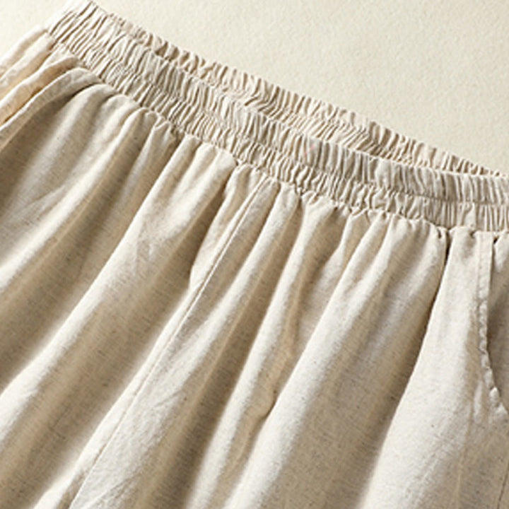 Buddha Stones Vintage Summer Casual Embroidery Paisley Pattern Women's  Cotton Linen Harem Pants With Pockets - image 9