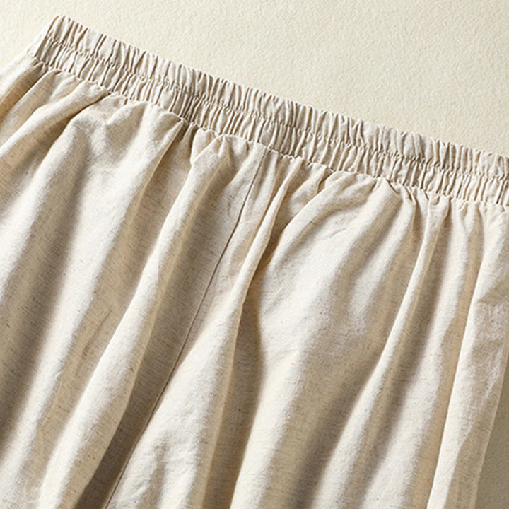 Buddha Stones Vintage Summer Casual Embroidery Paisley Pattern Women's  Cotton Linen Harem Pants With Pockets - image 10