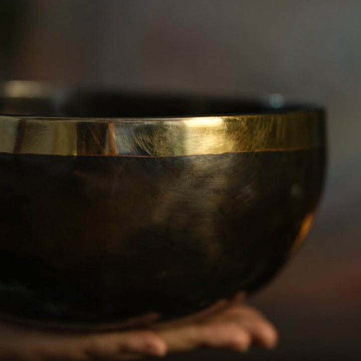 Buddha Stones Handmade Nepal Singing Bowl Simple Pattern for Healing and Meditation Sound Bowl Set - image 12
