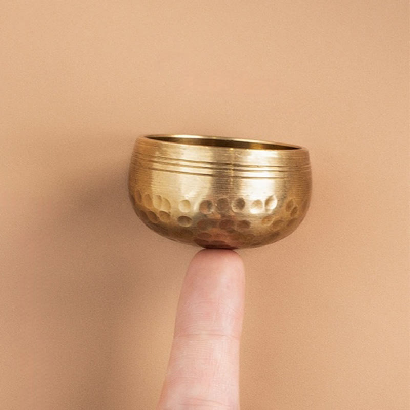 Buddha Stones Handmade Mini Small Singing Bowl for Healing and Meditation Sound Bowl Set 1.57*0.98 IN - image 0