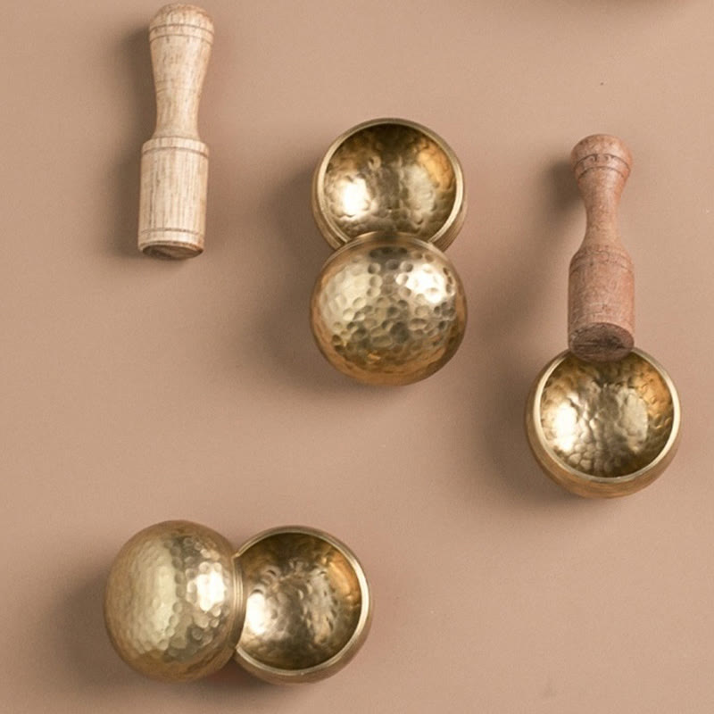 Buddha Stones Handmade Mini Small Singing Bowl for Healing and Meditation Sound Bowl Set 1.57*0.98 IN - image 8