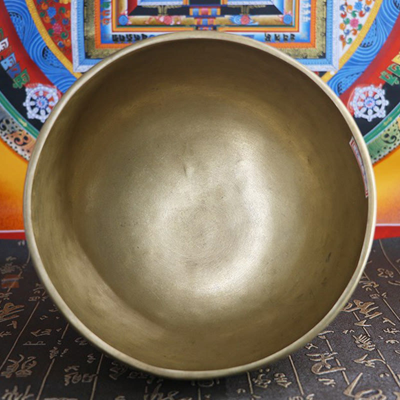 Buddha Stones Handmade Nepal Golden Singing Bowl Simple Design for Healing and Meditation Sound Bowl Set - image 13