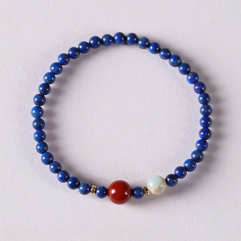 Buddha Stones Small Lazurite Lapis Lazuli Agate Ultra-thin Beads Positive Bracelet - image 11