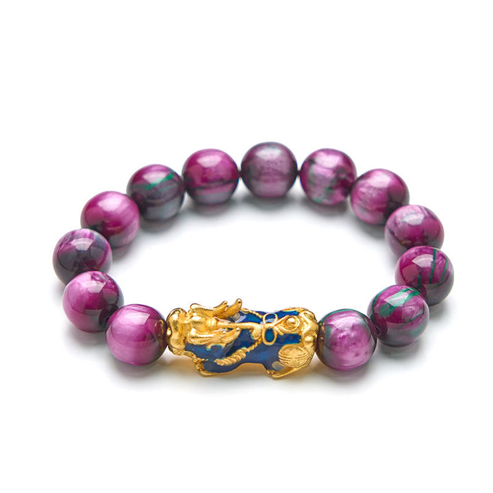 Buddha Stones Colorful Sea Willow Color Change PiXiu Positive Healing Bracelet - image 7