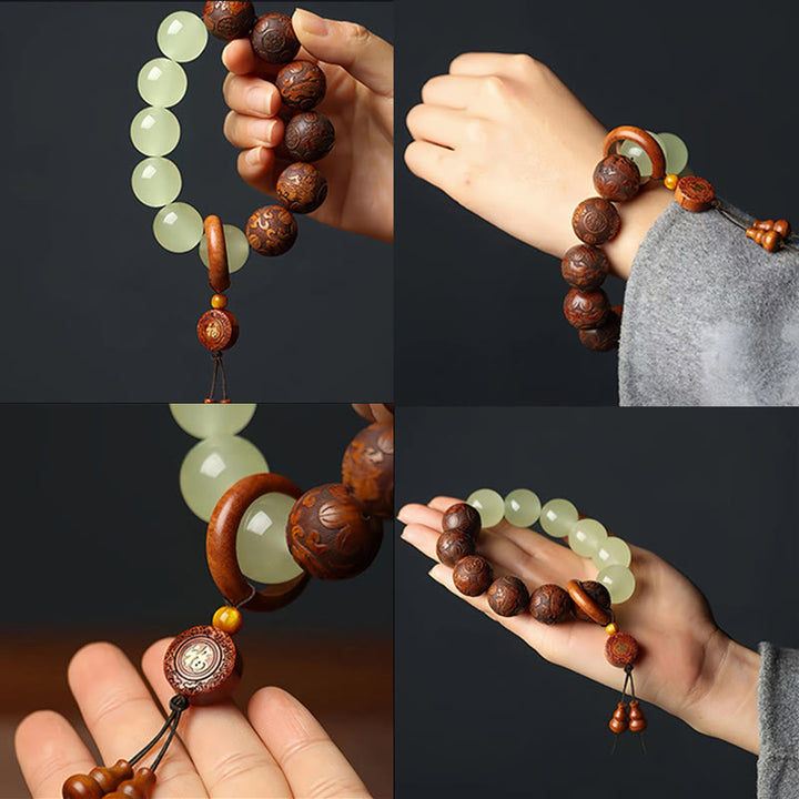 Buddha Stones "Wishing You Wealth and Protection" Sappan Wood Bracelet Includes Gift Message Card - image 10