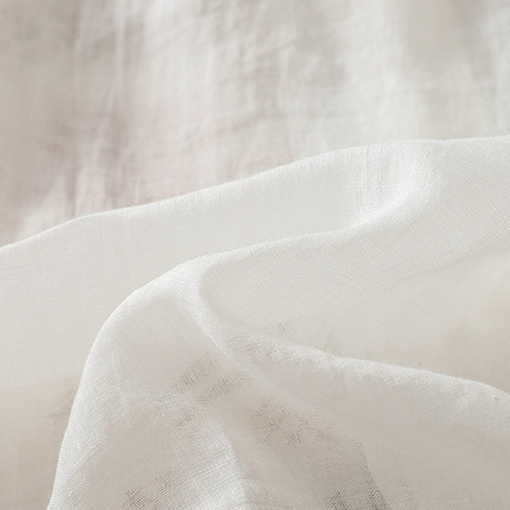 Buddha Stones Casual Artistic Embroidery Leaves Pattern Women's Cotton Linen Three Quarter Sleeve Shirt - image 21