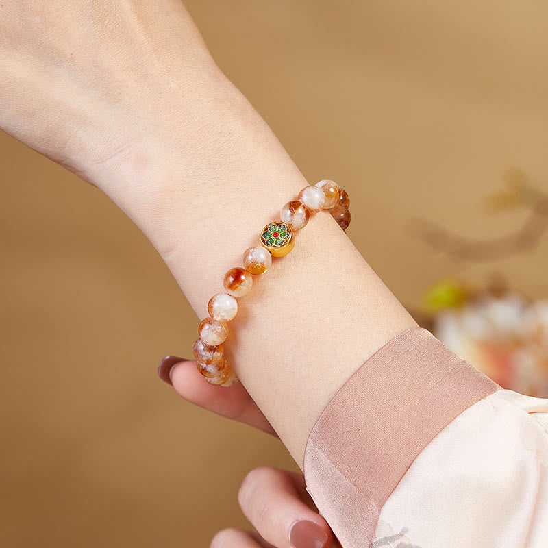 Buddha Stones 999 Sterling Silver Om Mani Padme Hum Citrine Protection Bracelet - image 7