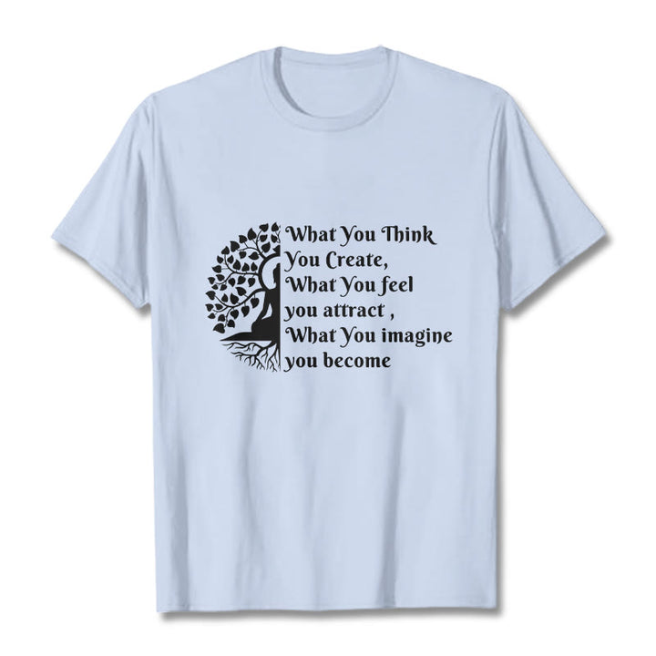 Buddha Stones Half-meditation Buddha Tree Tee T-shirt - LightCyan - 2XL - image 18