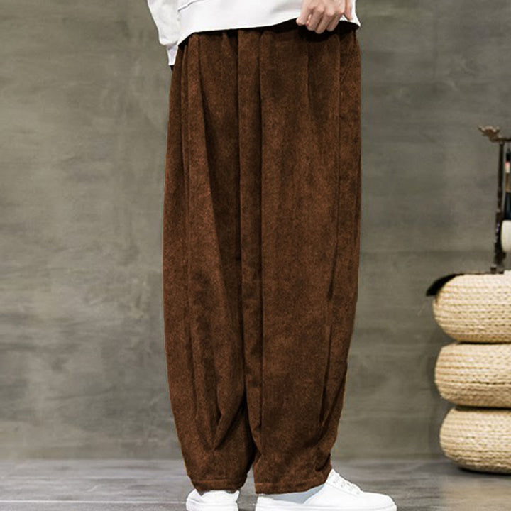 Buddha Stones Casual Plain Cotton Bloomer Men's Pants With Pockets - image 33