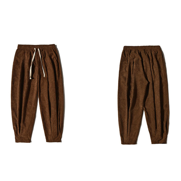 Buddha Stones Casual Plain Cotton Bloomer Men's Pants With Pockets - image 40