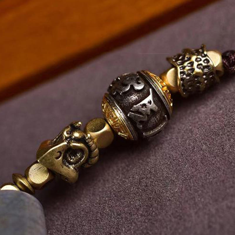 Buddha Stones Tibet Dzi Bead Om Mani Padme Hum Protection Necklace Pendant - image 4