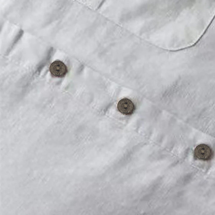 Buddha Stones Solid Buttons Long Sleeve Cotton Linen Women's Shirt With Pockets - image 3