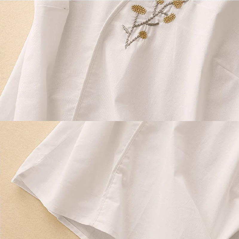 Buddha Stones Ethnic Embroidery Asymmetrical Design Women's Sleeveless Vest - image 8