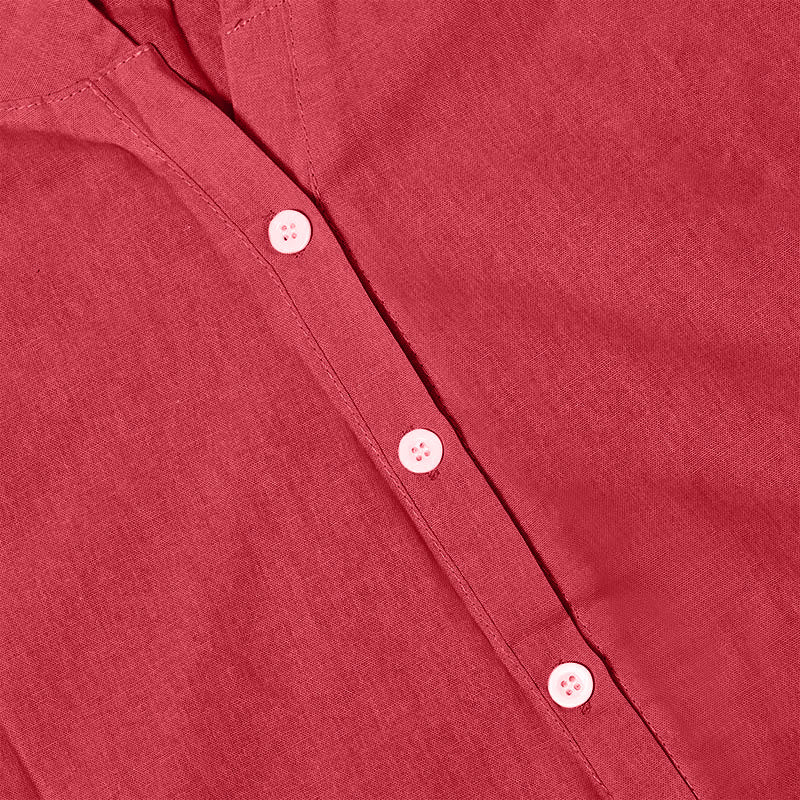 Buddha Stones Casual Plain Button Notched Collar Women's Short Sleeve Shirt - image 33