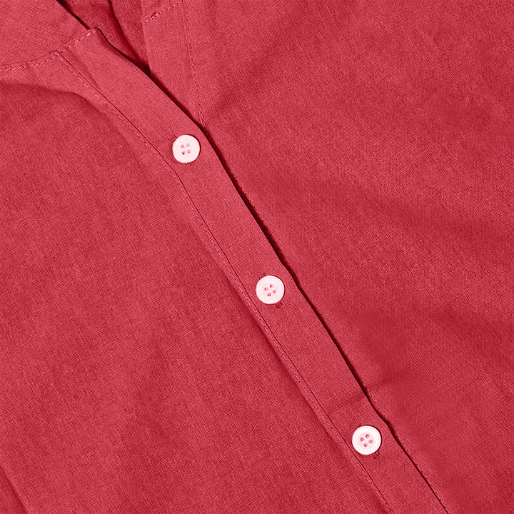 Buddha Stones Casual Plain Button Notched Collar Women's Short Sleeve Shirt - image 33