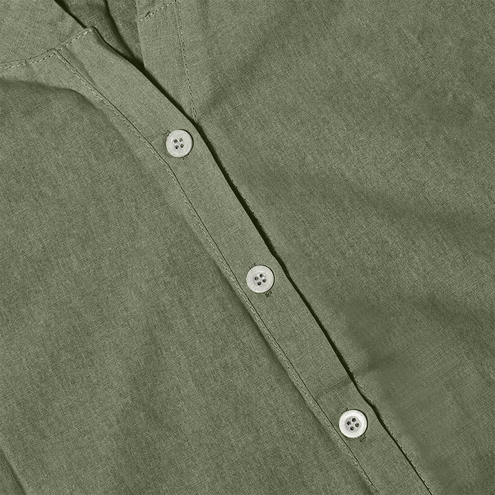 Buddha Stones Casual Plain Button Notched Collar Women's Short Sleeve Shirt - image 39