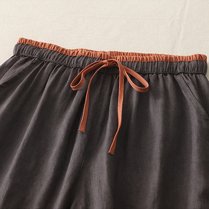 Buddha Stones Casual Colorblock Drawstring Women's Wide Leg Pants With Pockets - image 6