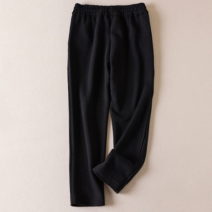 Buddha Stones Casual Colorblock Drawstring Women's Cotton Wide Leg Pants With Pockets - image 11